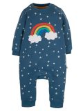 Tutina in pile di cotone biologico per bambini Frugi - Abisko Stars/Rainbow