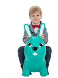 Cavalcabile per bambini Jumpy - Coniglio verde acqua