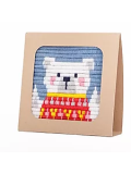 Kit per il cucito Sozo- Punto croce per bambini  Polar bear