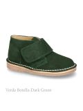 Scarpe Botas Verde Botella con Velcro
