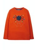 Maglietta per bambini in cotone biologico Frugi – Adventure Tiger Orange/Spider