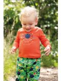 Maglietta per bambini in cotone biologico Frugi – Adventure Tiger Orange/Spider
