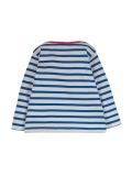 Maglietta per bambini in cotone biologico Frugi – Bobby cobalt stripe/rainbow