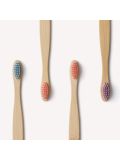 Spazzolino da denti in bambù Wild & Stone per bambini - Confezione da 4 pezzi in vari colori