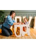 Torre montessoriana convertibile ToddlerInFamily - Torre d'apprendimento in legno naturale