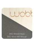 Tavola per l'equilibrio Wobbel Original - legno di faggio naturale - feltro Mouse grey