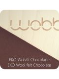 Wobbel Board natural beech wood felt - Chocolate
