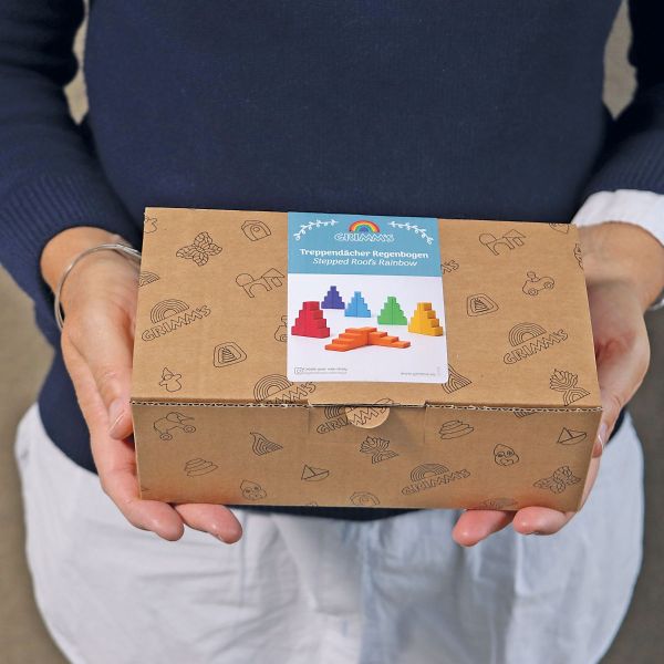Gioco in legno Grimms- Stepped Roofs Rainbow