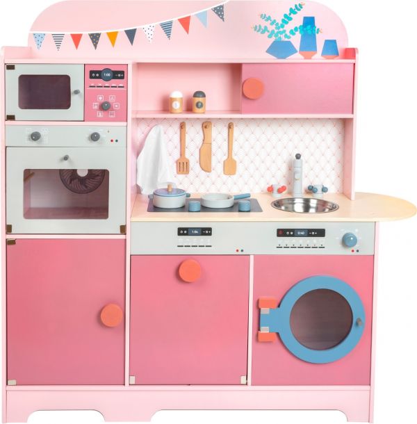 Gioco in legno Legler- Cucina per bambini rosa Buongustaio, giochi di ruolo