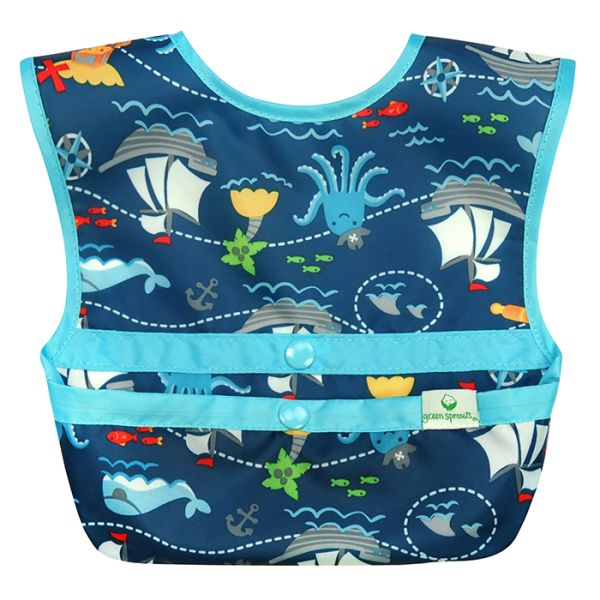 Set da 3 Bavaglini impermeabili snap & go Green Sprouts in vari colori 9-18 mesi