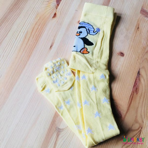 Calzamaglia antiscivolo Pinguino giallo