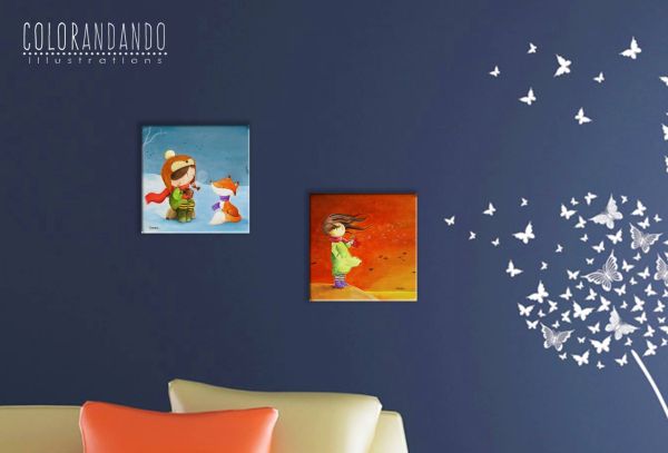 Accessori per la cameretta Colorandando - Quadretto L'amore è nell'aria