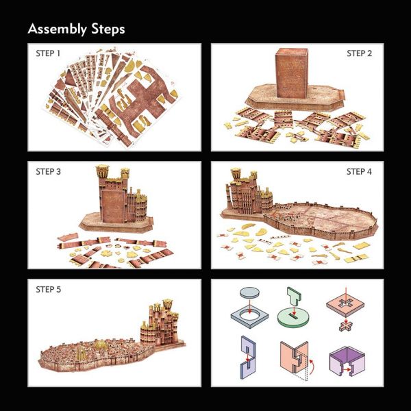 Puzzle tridimensionale Cubic Fun- Trono di spade, King's Landing