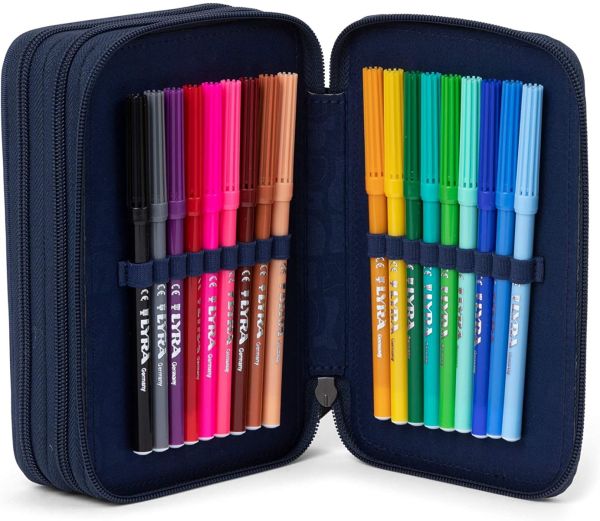 Astuccio rigido Ergobag per scuola elementare a 3 cerniere-ReflektBar Glow