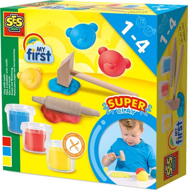 Gioco creativo SES Creative My First- Kit con argilla e arnesi