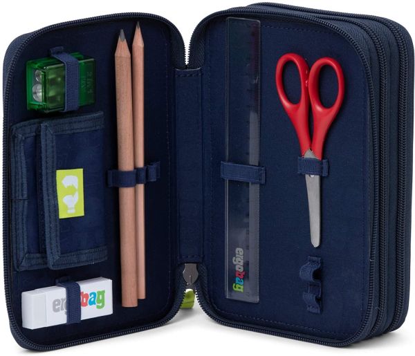 Astuccio rigido Ergobag a 3 cerniere per scuola elementare-Barlaxy