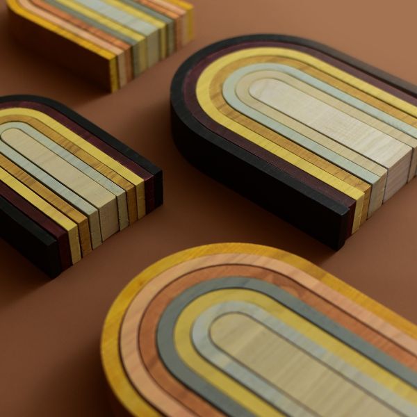 Gioco in legno MinMin Copenhagen – Big Rainbow Pastel