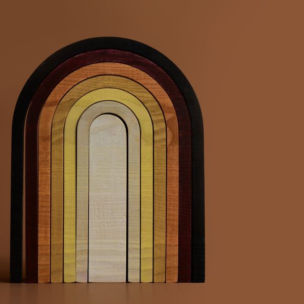Gioco in legno MinMin Copenhagen – Mini Rainbow Earthy