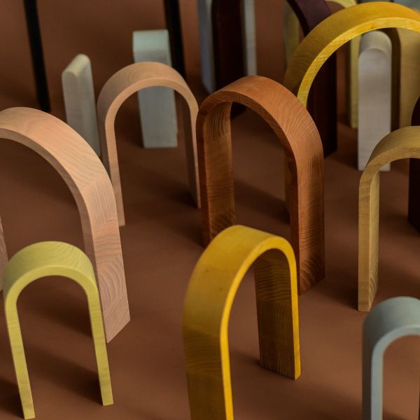 Gioco in legno MinMin Copenhagen – Big Rainbow Pastel