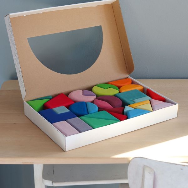 Gioco in legno Grimm's- Building Set Triangle, Square, Circle