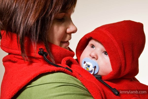 Cappuccio e scaldacollo Mamma&Bambino LennyLamb - Rosso