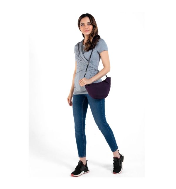 Giacca a vento impermeabile maternità e per portare Wombat - Numbat go Viola