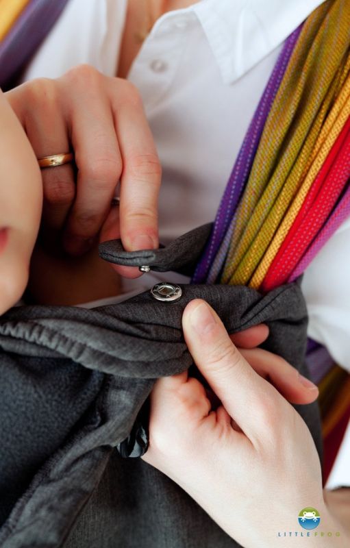 Copertura universale per portabebè in softshell Little Frog- Cover navy