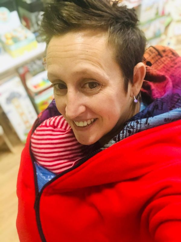 Felpa asimmetrica e Felpa per portare LennyLamb - Felpa con cappuccio ad Elfo RossaSymphony Rainbow Dark