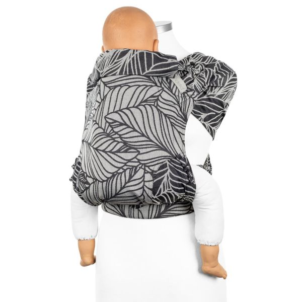 Fidella Fly Click Plus Half Buckle Toddler - Dancing leaves black and white