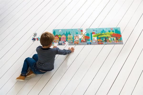 Gioco educativo Scratch – Floor Puzzle City life, Il Puzzle della città