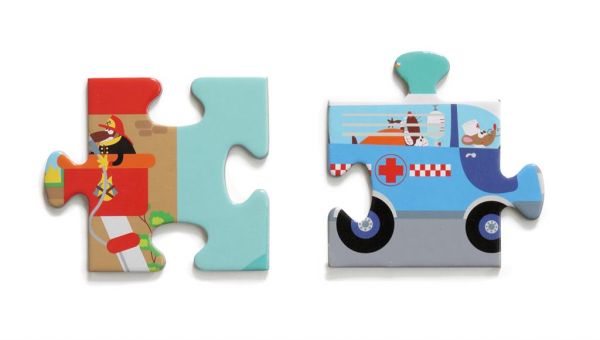 Gioco educativo Scratch – Floor Puzzle City life, Il Puzzle della città