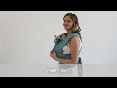 Marsupio ergonomico portabebè semi strutturato Quick Half Buckle Isara - Azzurro