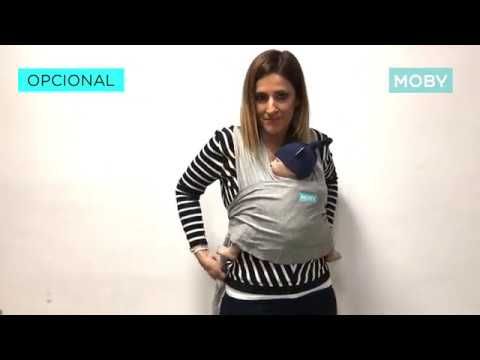 Fascia portabebè elastica Moby- Moby fit grigia