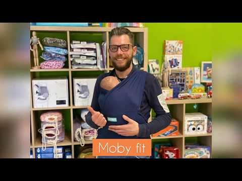 Fascia portabebè elastica Moby- Moby fit grigia