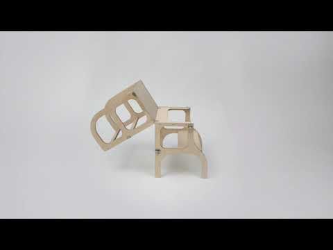  Ette Tete Torre montessoriana convertibile - Legno bianco con cerniere ottone