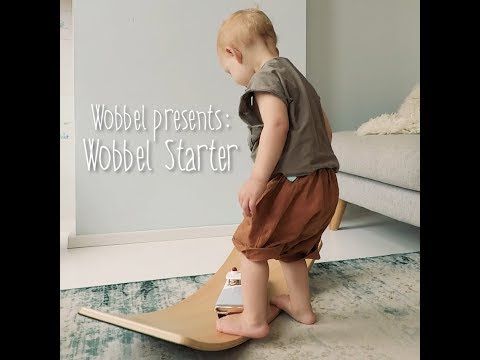 Tavola per l'equilibrio Wobbel Starter - vernice trasparente - feltro Baby Mouse