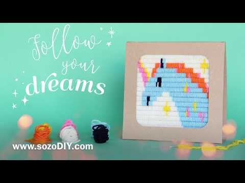 Kit per il ricamo Sozo- Punto croce per bambini Cerbiatto