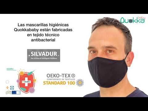 Mascherina lavabile igienica antibatterica Quokkababy- Adulto vari colori