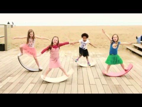 Tavola per l'equilibrio Wobbel Pro Transparent - legno di faggio naturale-Feltro Baby Mouse