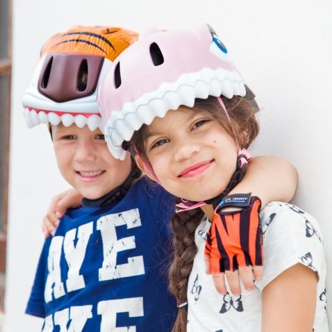 Casco da bambino Crazy Safety -Squalo rosa