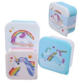 Set di 3 contenitori porta pranzo Puckator in vari colori