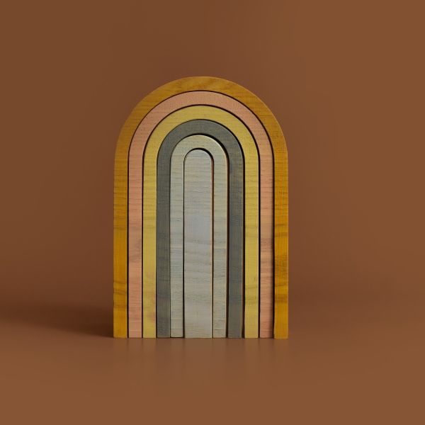 Gioco in legno MinMin Copenhagen – Big Rainbow Pastel