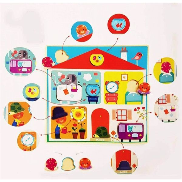 Puzzle per bambini Djeco- Puzzle interscambiabile Swappy