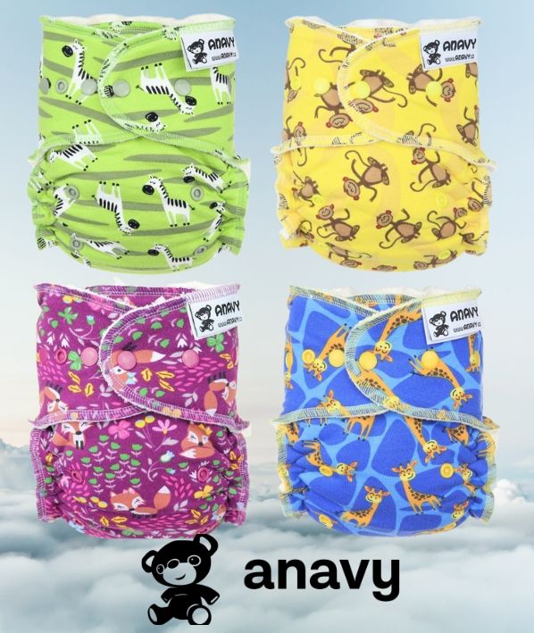 Pannolino lavabile Anavy - Fitted con bottoni in vari colori