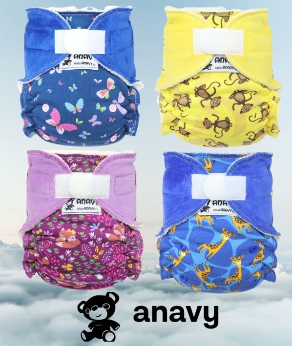 Pannolino lavabile Anavy - Pannolino Fitted  Toddler con velcro in vari colori