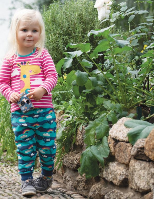Pantaloni da bambino Frugi Snuggle Crawlers Above the clouds