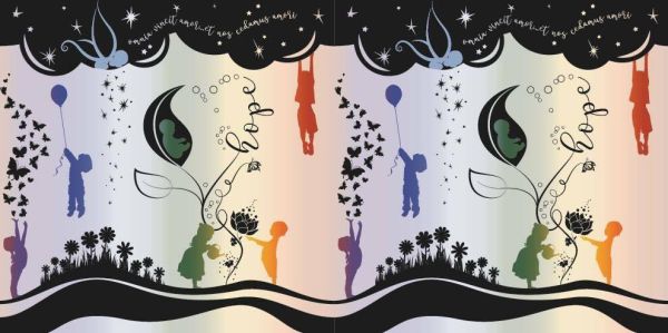 Babymonkey Hope Black and White Rainbow