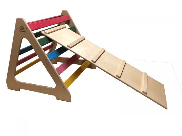 Triangolo di Pikler Babywood con rampa, sviluppo motorio