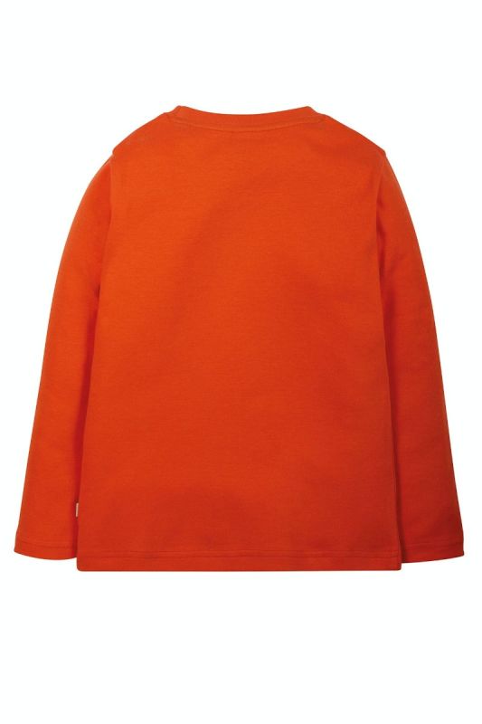 Maglietta per bambini in cotone biologico Frugi – Adventure Tiger Orange/Spider