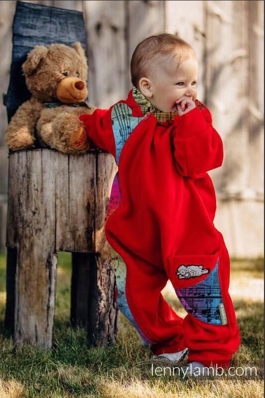 LennyLamb-Tutone in pile Red with Symphony rainbow dark 